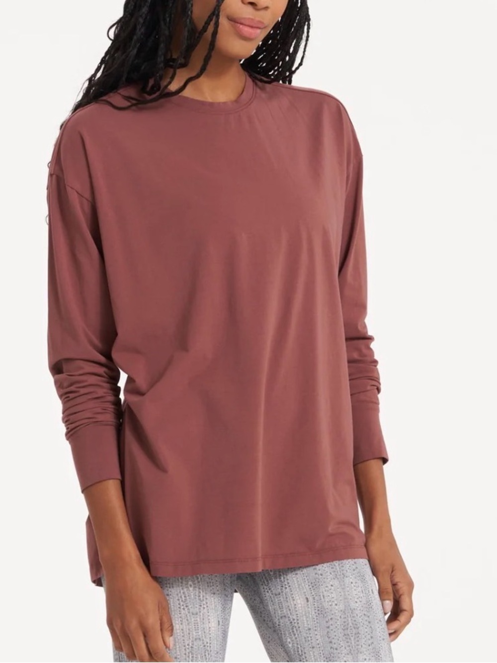 Vuori Long-Sleeve Feather Tee Cedar Size Small